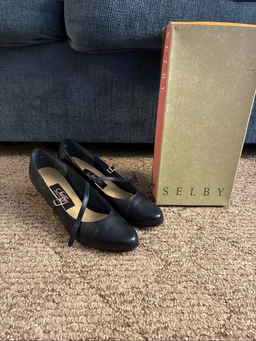Selby Black Mary Jane Cross-Strap Heels
